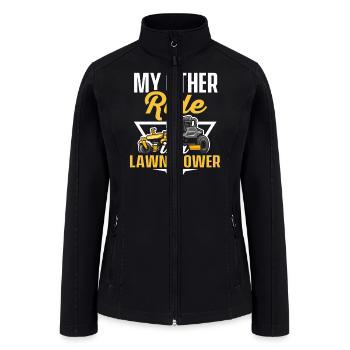Lawn Mower Mowing Landscaping Landscaper - Women’s Soft Shell Jacket - black - Front