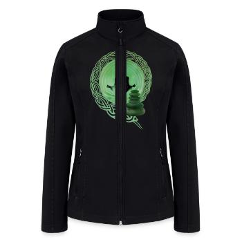 Buddha Meditation Fashion Clothing Buddhism - Women’s Soft Shell Jacket - black - Front