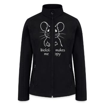 Biology Makes Me Happy - Women’s Soft Shell Jacket - black - Front