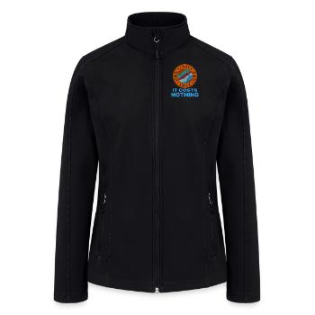 Always Smile It Costs Nothing! - Women’s Soft Shell Jacket - black - Front