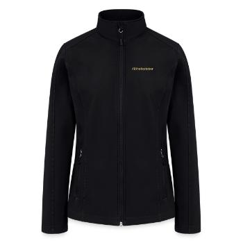 born on 9th October Birthday birth date - Women’s Soft Shell Jacket - black - Front