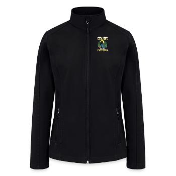 Camping Outdoor I Go Camping For The Cryptids - Women’s Soft Shell Jacket - black - Front