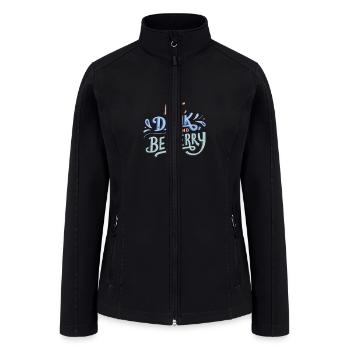 Black Vibrant Typography Merry Christmas T Shirt - Women’s Soft Shell Jacket - black - Front