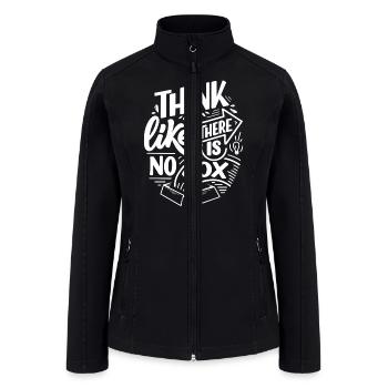 Typography Motivational QUotes Positive Vibes - Women’s Soft Shell Jacket - black - Front