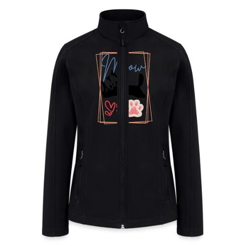 Meow Cat Paw Cute Kitty Lover Design - Women’s Soft Shell Jacket