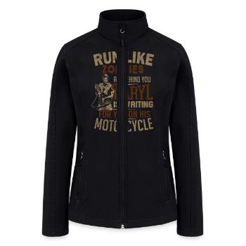Daryl Dixon - Run like Zombies are behind you - Women’s Soft Shell Jacket - black - Front