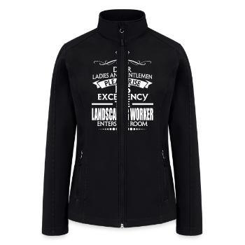 LANDSCAPING WORKER - EXCELLENCY - Women’s Soft Shell Jacket - black - Front
