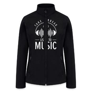 Serenity Music Lover Relaxing Break Inspirational - Women’s Soft Shell Jacket - black - Front