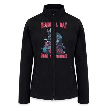 Memorial Day Honor and Remember - Women’s Soft Shell Jacket - black - Front
