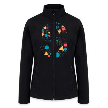 Geometric S Mosaic - Women’s Soft Shell Jacket - black - Front
