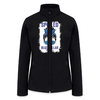 Spoiled By My Blue Collar Man - Women’s Soft Shell Jacket - black - Front