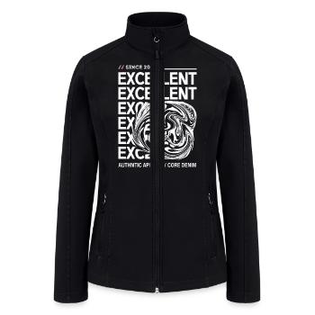 since 2021 EXCellent authntic apparel core denim - Women’s Soft Shell Jacket - black - Front
