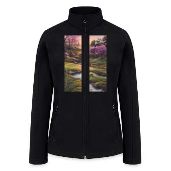 Spring Landscape At Dawn - Women’s Soft Shell Jacket - black - Front