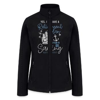 Sailing Boat Port Sail Lake - Women’s Soft Shell Jacket - black - Front
