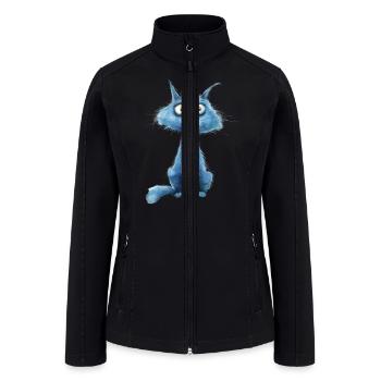 Funny Cat - Women’s Soft Shell Jacket - black - Front