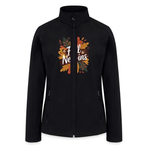Fall New-Ins Autumn Leaves Acorn Seasonal Outfit - Women’s Soft Shell Jacket
