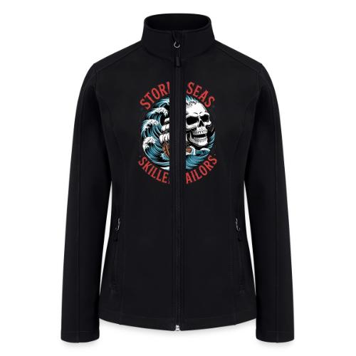Stormy Seas Skull Pirate Ship Nautical Ocean Waves - Women’s Soft Shell Jacket