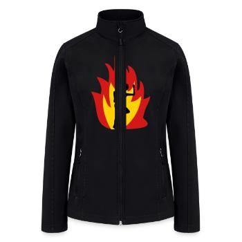 Runner flame - Women’s Soft Shell Jacket - black - Front