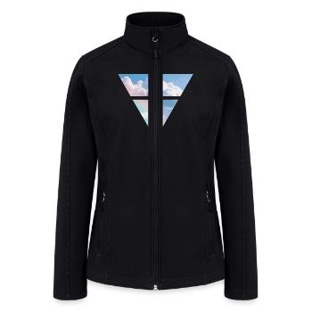 Triangle Clouds - Women’s Soft Shell Jacket - black - Front