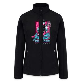 Embrace the power of rebellion with our cybernetic - Women’s Soft Shell Jacket - black - Front