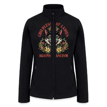 Childless Cat Ladies Against Fascism - Women’s Soft Shell Jacket - black - Front