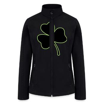 Shamrock - Women’s Soft Shell Jacket - black - Front