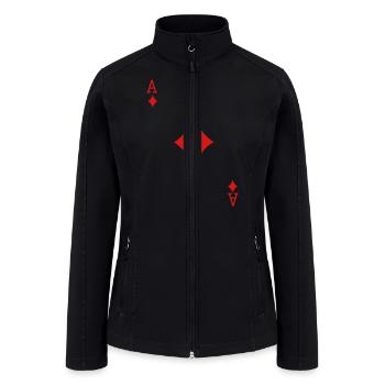 Ace Playing Card - Women’s Soft Shell Jacket - black - Front