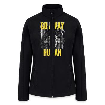 GO AWAY HUMAN - Women’s Soft Shell Jacket - black - Front