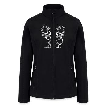 Cute mouse for nature rodent lover - Women’s Soft Shell Jacket - black - Front