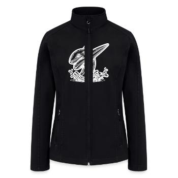 Grim Dabbing Shark - Dabbing Shark - Women’s Soft Shell Jacket - black - Front