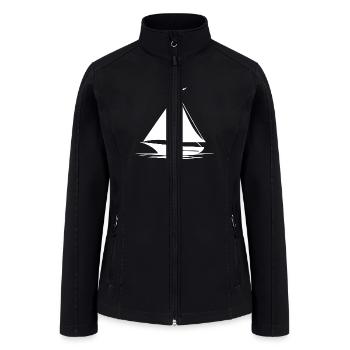 Fast Sailing Boat With Set Sails - Women’s Soft Shell Jacket - black - Front