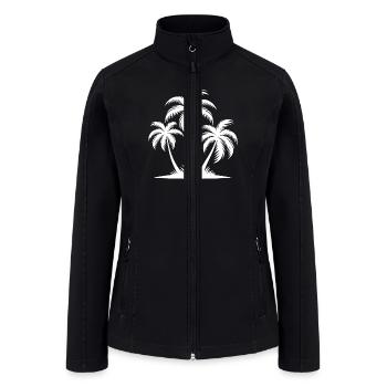 Beach Beach Hawaii Island Palms - Women’s Soft Shell Jacket - black - Front