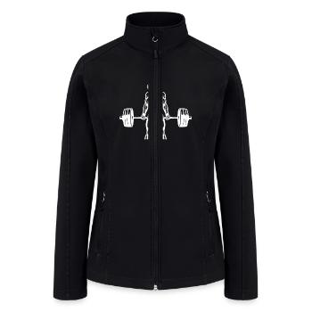 Strength And Elegance Power Lady In Weightlifting - Women’s Soft Shell Jacket - black - Front