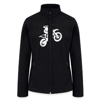 Men Motorsport Offroad Enduro Machine Jump - Women’s Soft Shell Jacket - black - Front