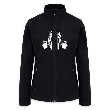 Heavy Barbell In Weightlifter's Hands - Women’s Soft Shell Jacket - black - Front