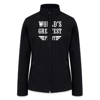 WORLD S GREATEST PILOT 2 - Women’s Soft Shell Jacket - black - Front