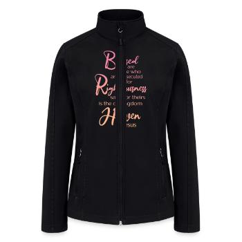 Blessed are, Beatitude, Sermon on the Mount - Women’s Soft Shell Jacket - black - Front