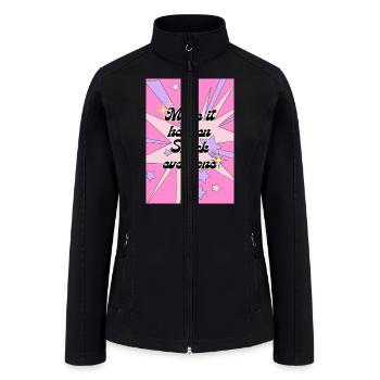 Blue Gradient Minimal Motivational Quotes Poster - Women’s Soft Shell Jacket - black - Front