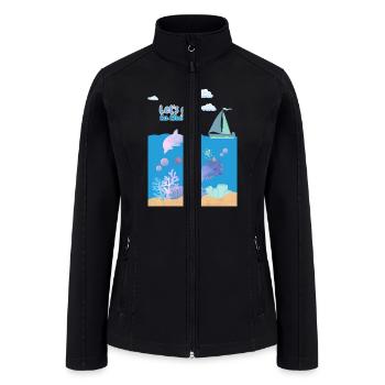 sea and delphin - Women’s Soft Shell Jacket - black - Front