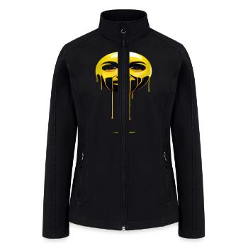 Melting Gold Face - Women’s Soft Shell Jacket - black - Front