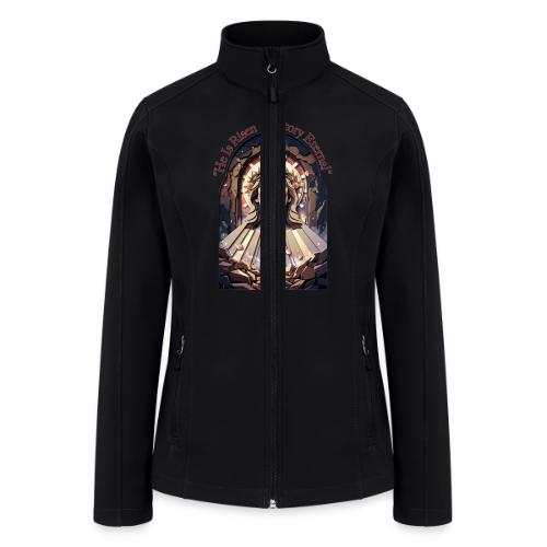 Easter He Is Risen Face of Christ T Shirt, Gift - Women’s Soft Shell Jacket
