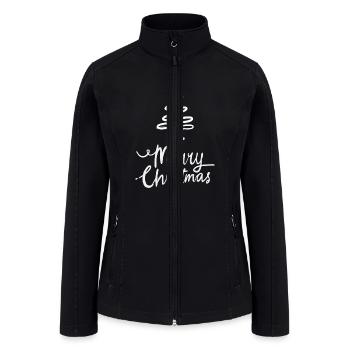 Merry Christmas Funny Christmas Gift - Women’s Soft Shell Jacket - black - Front
