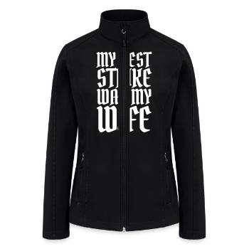 Bowling Husband Gift - Women’s Soft Shell Jacket - black - Front