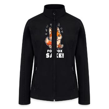 For Fox sake - Funny fox joke - Women’s Soft Shell Jacket - black - Front