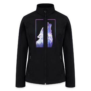 Howling Wolf Forest - Women’s Soft Shell Jacket - black - Front