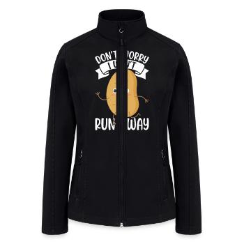 Dont Worry I Dont Run Away I Potato - Women’s Soft Shell Jacket - black - Front