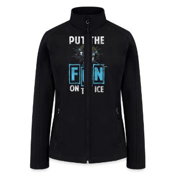 Ice Hockey Puck Training - Women’s Soft Shell Jacket - black - Front