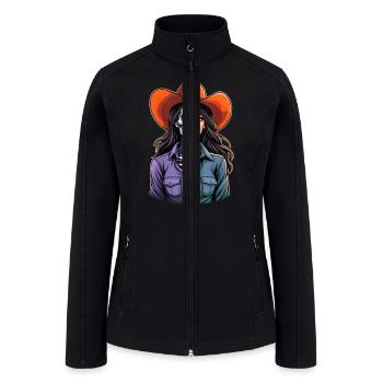 Masked Woman - Women’s Soft Shell Jacket - black - Front