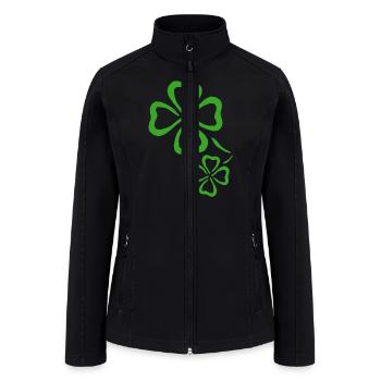 shamrocks - Women’s Soft Shell Jacket - black - Front