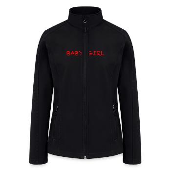 that says Word Clothing - Women’s Soft Shell Jacket - black - Front